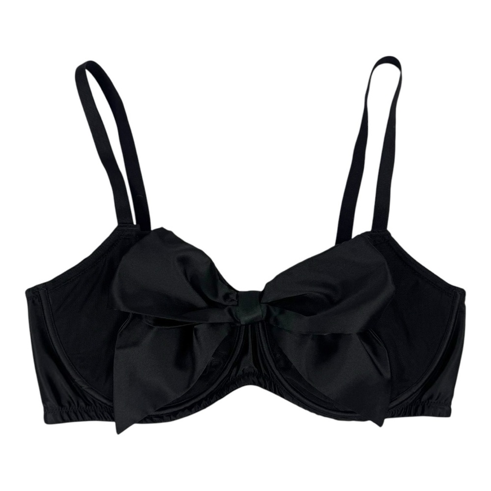 Victorias Secret Womens Elegant Black Bow Bra
